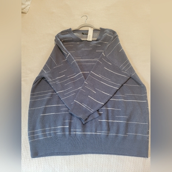 Bloomchic Blue Striped Men's Sweater - Picture 6 of 12